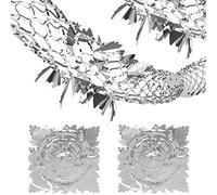 DERAYEE 2 Pack Christmas Hanging Decorations, 9Ft Foil Garland Festive Hanging Decorations for Xmas New Year Party Supplies (Sliver)