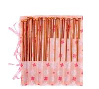 DERAYEE 36 PCS Bamboo Knitting Needles Set Single Pointed Knitting Needles Kits for Beginners (2mm-10mm)