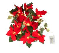 DERAYEE 9.8FT Christmas Garland with 20 LED Lights Christmas Fireplace Garland Xmas Tree Garland for Indoor Home Party Decoration