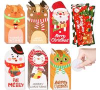 DERAYEE Money Card with Envelopes, 72 Christmas Money Gift Card Holders, 24 Cards, 24 Envelopes, 24 Stickers for Christmas Party Favour