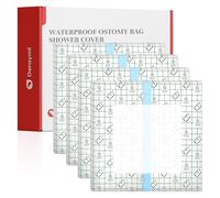 DERAYMI 20x20cm Waterproof Ostomy Shower Cover - 50pcs Ostomy Bag Protectors for Colostomy, Ileostomy & Urostomy - Shower Guard Shield Supplies