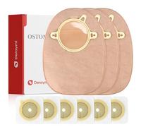 Deraymi 30 Pack Closed Ostomy Colostomy Bags | 2-Piece Ostomy Pouches for Travel & Ileostomy Care | Leak-Resistant & Odor-Control (20 x Ostomy Bags + 10 x Skin Barriers 70mm Max）