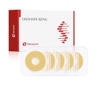 DERAYMI 60 Pack Moldable Ostomy Barrier Rings, 4mm Thickness Sting-Free Elastic Ostomy Rings Hydrocolloid Ileostomy Barrier Rings for Colostomy Bags Seal Between Skin and Wafer