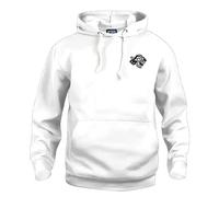 Derby 1970s Retro Football Hoodie Embroidered Logo White