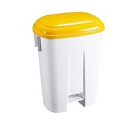 Derby 60 Litre White/Yellow Plastic Pedal Bin
