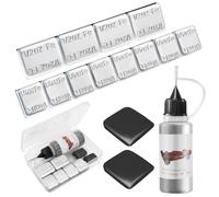 Derby Car Weights Kit - 4OZ 12 Pieces 2 Sizes Derby Weights & 0.5OZ Graphite Lubricant & Tungsten Putty for Derby car Pine Derby Car Wheels Axles Speed