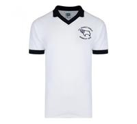 Score Draw Derby County 1975 Charity Shield Retro Shirt White XS Cotton