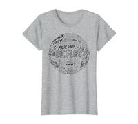 Derby County Black Typography Football T-Shirt, Women, Heather Grey, XX-Large