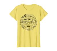 Derby County Black Typography Football T-Shirt, Women, Lemon Yellow, XX-Large