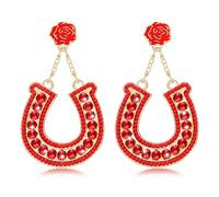 Derby Earrings for Women Derby Riding Suit Earrings Kentucky Derby Race Day Earrings Enamel Silks Dangle Earrings Derby Horse Racing Accessories Outfits Jewelry Gifts, Zinc, No Gemstone