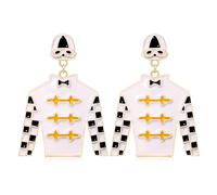 Derby Earrings for Women Derby Riding Suit Earrings Kentucky Derby Race Day Earrings Enamel Silks Dangle Earrings Derby Horse Racing Accessories Outfits Jewelry Gifts, Zinc, No Gemstone