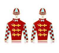 Derby Earrings for Women Derby Riding Suit Earrings Kentucky Derby Race Day Earrings Enamel Silks Dangle Earrings Derby Horse Racing Accessories Outfits Jewelry Gifts, Zinc, No Gemstone