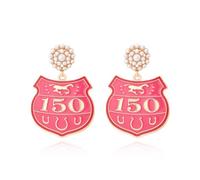 Derby Earrings for Women - Kentucky Horse Racing Inspired Lightweight Dangle Hoop Earrings with Horseshoe Charm, Perfect for Derby Outfits, Kentucky-Themed Gifts & Equestrian Events, Zinc, No Gemstone