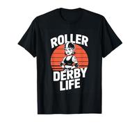 Derby Girl Roller Derby Life Retro Roller Skating T-Shirt
