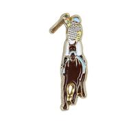 Derby Horse Racing Men's Suit Lapel Pin - Kentucky Bourbon Clothing Accessory - Mint Julep Gift - Party Dress Clothing Attire and Gifts, Standard, Metal, no gemstone