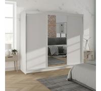 Derby I Spacious 200 Cm Wardrobe Made From Durable Laminated Board White