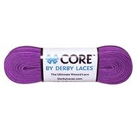 Derby Laces CORE Narrow 6mm Waxed Lace for Figure Skates, Roller Skates, Boots, and Regular Shoes, Grape Purple, 72 Inch / 183 cm