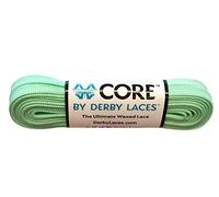 Derby Laces CORE Narrow 6mm Waxed Lace for Figure Skates, Roller Skates, Boots, and Regular Shoes (Honeydew, 108 Inch / 274 cm)