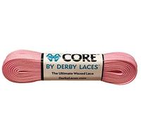 Derby Laces CORE Narrow 6mm Waxed Lace for Figure Skates, Roller Skates, Boots, and Regular Shoes (Pink Cotton Candy, 84 Inch / 213 cm)