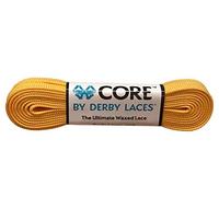 Derby Laces CORE Narrow 6mm Waxed Lace for Figure Skates, Roller Skates, Boots, and Regular Shoes (Sunflower Yellow, 96 Inch / 244 cm)