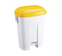 Derby Plastic Pedal Bin 30 Litre White/Yellow 348023