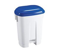 Derby Plastic Pedal Bin 60 Litre White/Blue 348013