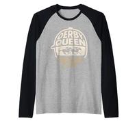 Derby Queen Talk Derby to Me Horse Racing Raglan Baseball Tee