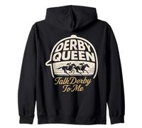 Derby Queen Talk Derby To Me Horse Racing Zip Hoodie