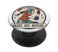 Derby Queens Skate Hit Repeat Retro Style PopSockets Adhesive PopGrip