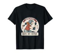 Derby Queens Skate Hit Repeat Retro Style T-Shirt