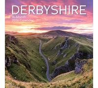 Derbyshire 16-Month Square 2026 Wall Calendar, Landscape Photography, Scenic Britain, Monthly Planner with UK Holidays