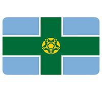 Derbyshire Emblem Stickers, 127mm x 75mm, Pack of 2