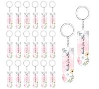 Dercylele Pack of 20 Acrylic Shopping Trolley Token Keyrings "Schön dass du da bis -Gastgeschenke Hochzeit, Geburtstage, Abschluss, Taufe Schön Das Du Da Bist Guest Gift, 20 Thank you for everything