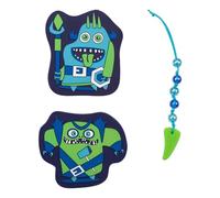 DerDieDas Changeable Buttons 3-Piece Monster, Neon Monster, Interchangeable Buttons, 3 Pieces.