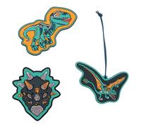 DerDieDas Interchangeable Buttons 3-Piece Dino Time, Dino Time, Interchangeable Buttons, 3 Pieces.