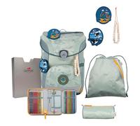 DerDieDas ErgoFlex Easy Exclusive Neon School Bag Set 5-Piece Grey Planet, Grey Planet, ErgoFlex Easy ECO Set