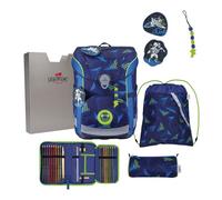 DerDieDas ErgoFlex Easy LED School bag set 5-piece blue