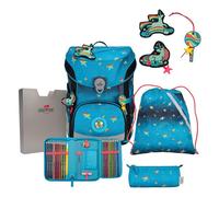 DerDieDas ErgoFlex Easy LED School bag set 5-piece green