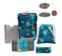 DerDieDas ErgoFlex Easy Magic Light School Bag Set of 5, Blue, ErgoFlex Easy Set