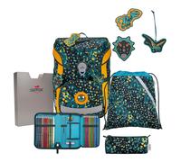 DerDieDas ErgoFlex Easy Dino Time School Bag Set of 5, Green, ErgoFlex Easy Set