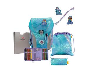 DerDieDas ErgoFlex Max LED School bag set 5-piece blue
