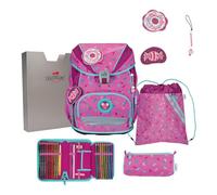 DerDieDas ErgoFlex Superlight School Bag Set 5-Piece Sweet Sprinkles Pink