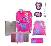 DerDieDas ErgoFlex Tiny Neon Punkie School Bag Set of 5, Neon Punkie, ErgoFlex Tiny Neon Set