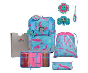 DerDieDas ErgoFlex Tiny School bag set 6-piece blue