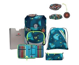 DerDieDas ErgoFlex Tiny School bag set 6-piece petrol