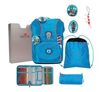 DerDieDas ErgoFlex Tiny School bag set 8-piece blue