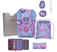 DerDieDas ErgoFlex Tiny School bag set 8-piece purple