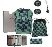 DerDieDas ErgoFlex Tiny School bag set 8-piece green