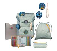 DerDieDas Exklusiv Neon Schulranzenset 5-teilig Grey Planet