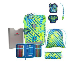 DerDieDas Exklusiv Neon Schulranzenset 5-teilig Monster